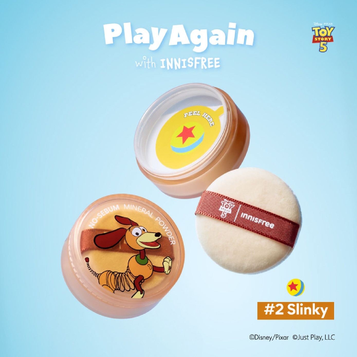 X Toy Story 5 No-sebum Mineral Powder Slinky 5g