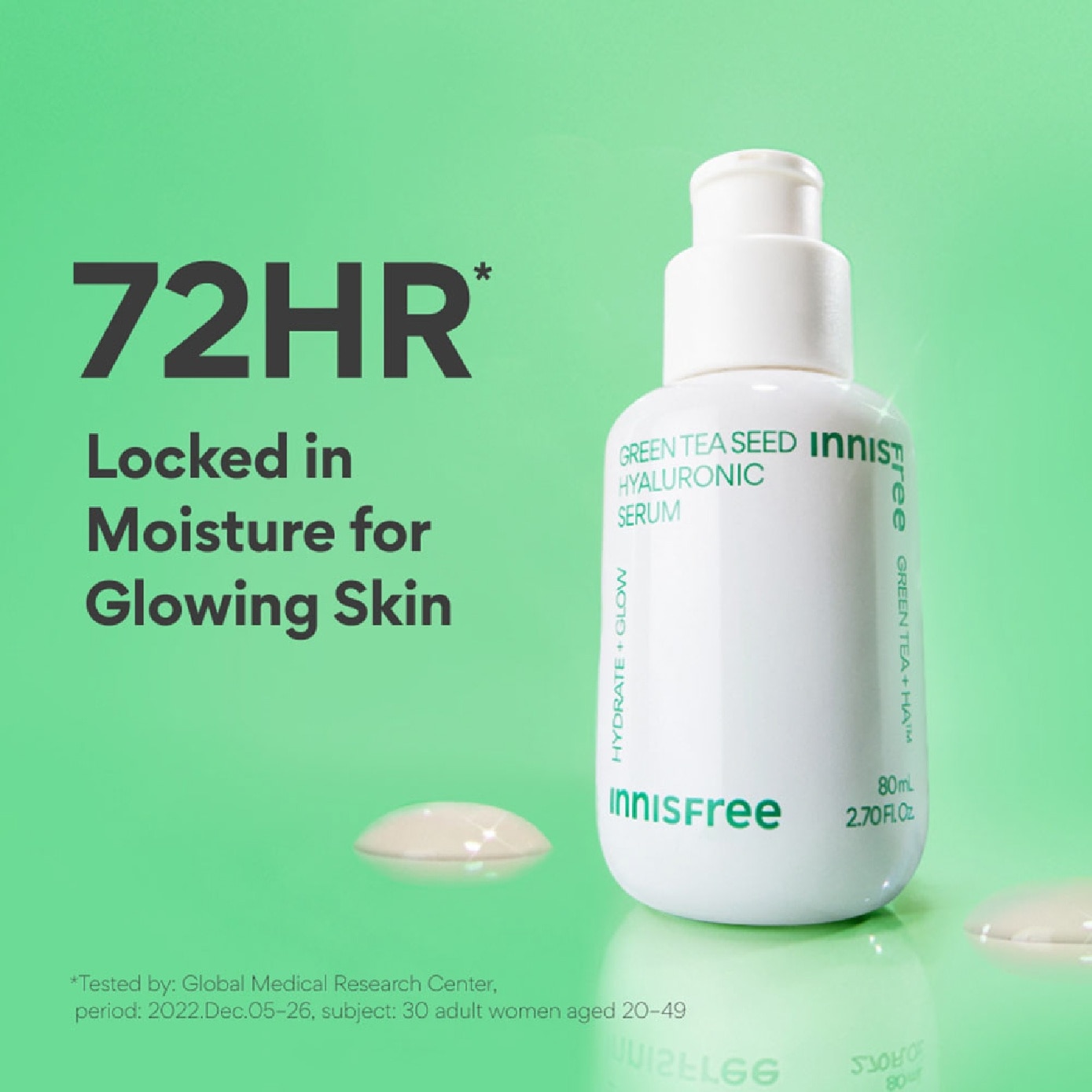 X Toy Story 5 Green Tea Seed Hyaluronic Serum Set consists of 80ml + 50ml with Free Hand Mirror 1s