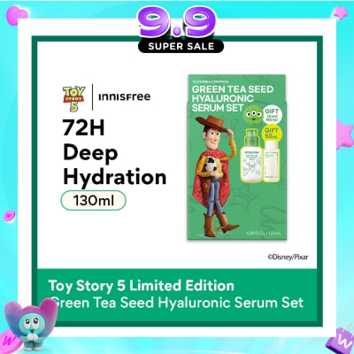 INNISFREE - X Toy Story 5 Green Tea Seed Hyaluronic Serum Set consists of 80ml + 50ml with Free Hand Mirror 1s image