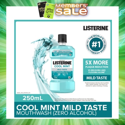 LISTERINE - Listerine Zero Non Alcohol Mouthwash Cool Mint Less Intense Taste 250ml