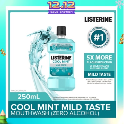 LISTERINE Listerine Zero Non Alcohol Mouthwash Cool Mint Less Intense Taste 250ml
