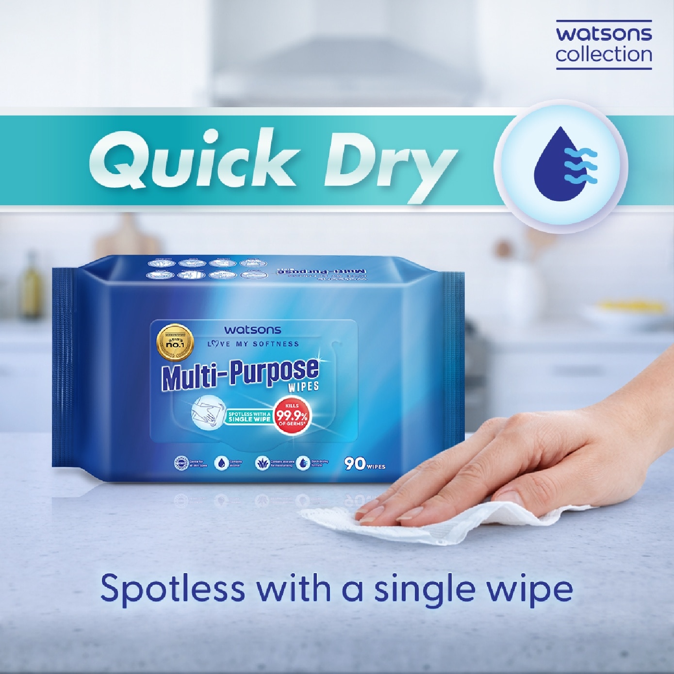 Multi-Purpose Wet Wipes 90s image