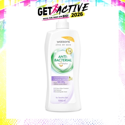WATSONS - Anti-Bacterial Softening Freesia & Pear Cream Bath (For Sensitive Skin) 1000ml image