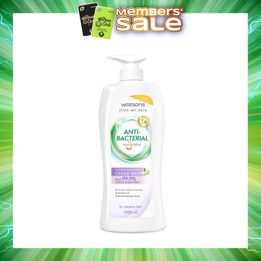 Anti-Bacterial Softening Freesia & Pear Cream Bath (For Sensitive Skin) 1000ml
