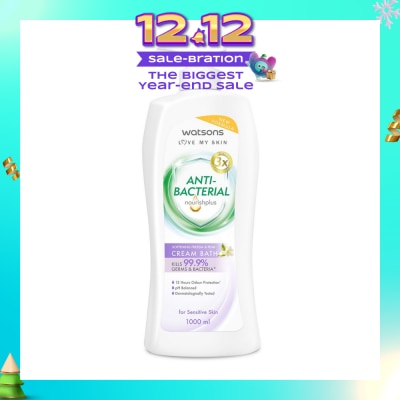 WATSONS Anti-Bacterial Softening Freesia & Pear Cream Bath (For Sensitive Skin) 1000ml