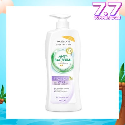 WATSONS Anti-Bacterial Softening Freesia & Pear Cream Bath (For Sensitive Skin) 1000ml