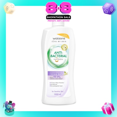 WATSONS - Anti-Bacterial Softening Freesia & Pear Cream Bath (For Sensitive Skin) 1000ml