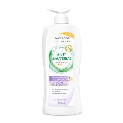 WATSONS Anti-Bacterial Softening Freesia & Pear Cream Bath (For Sensitive Skin) 1000ml