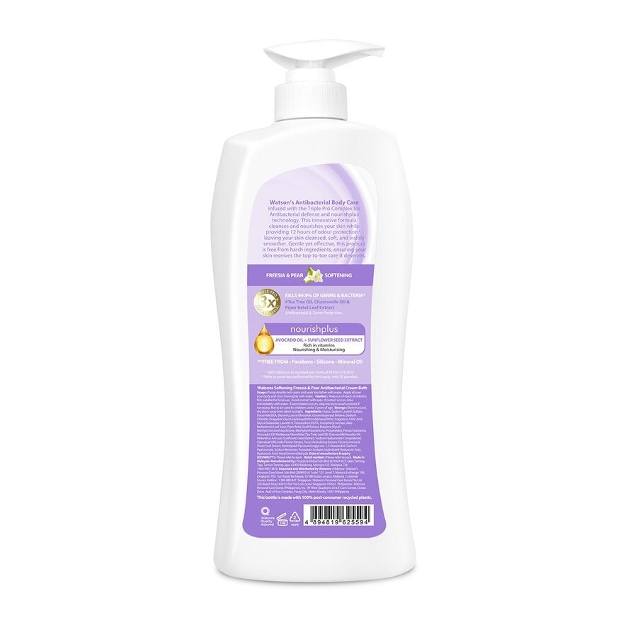 Anti-Bacterial Softening Freesia & Pear Cream Bath (For Sensitive Skin) 1000ml