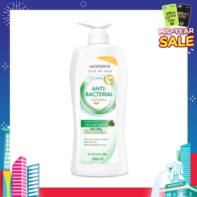 WATSONS Anti-Bacterial Protecting Pine Cream Bath (For Sensitive Skin) 1000ml