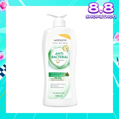 WATSONS Anti-Bacterial Protecting Pine Cream Bath (For Sensitive Skin) 1000ml