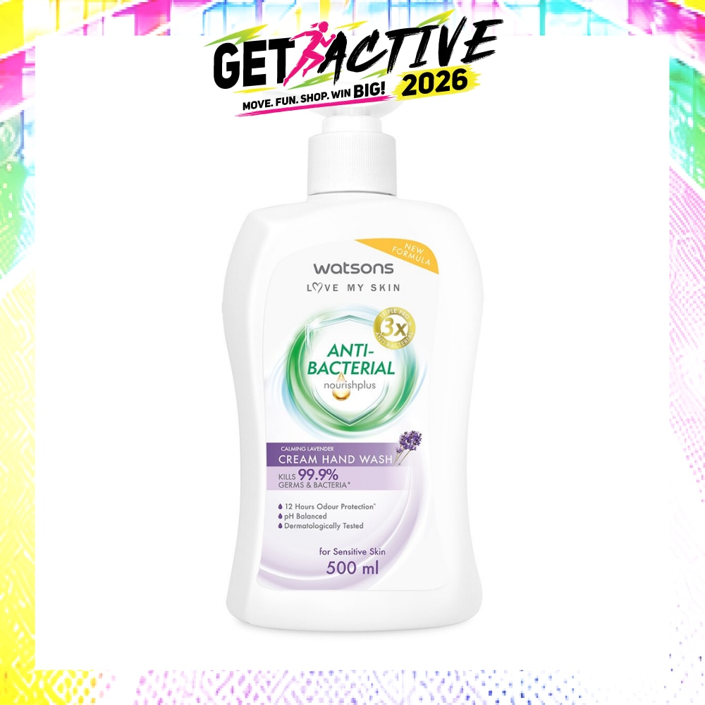 Anti-Bacterial Calming Lavender Cream Hand Wash (For Sensitive Skin) 500ml image