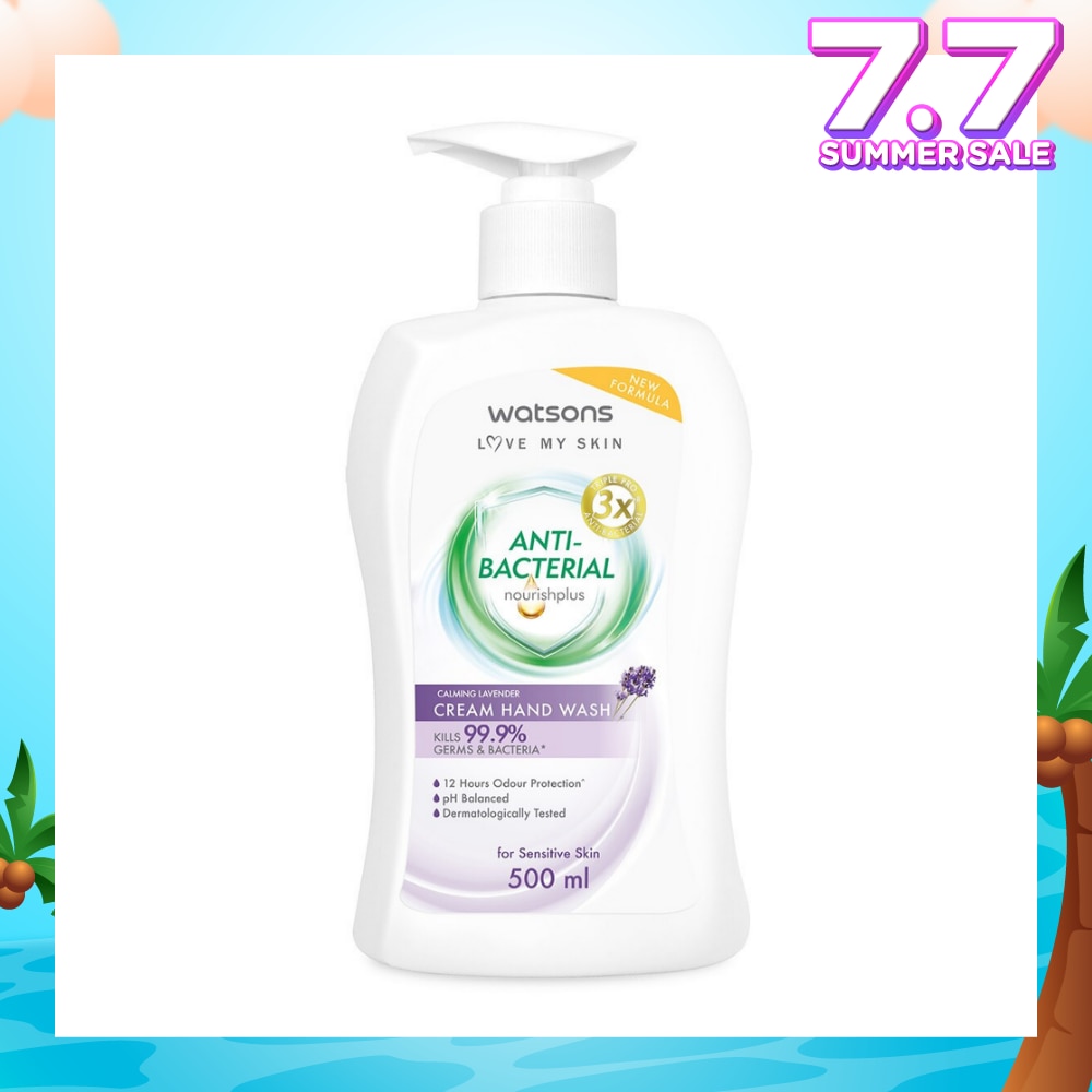 Anti-Bacterial Calming Lavender Cream Hand Wash (For Sensitive Skin) 500ml