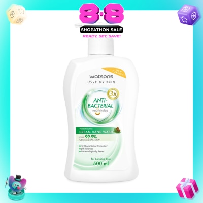 WATSONS - Anti-Bacterial Protecting Pine Cream Hand Wash (For Sensitive Skin) 500ml
