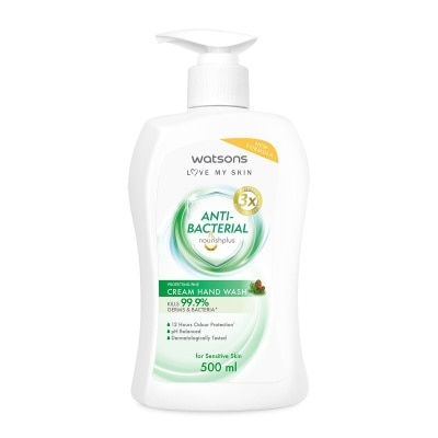 WATSONS Anti-Bacterial Protecting Pine Cream Hand Wash (For Sensitive Skin) 500ml