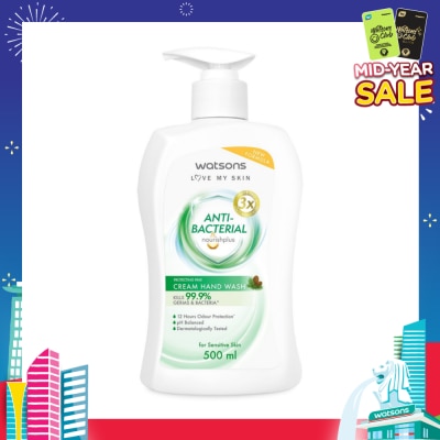 WATSONS Anti-Bacterial Protecting Pine Cream Hand Wash (For Sensitive Skin) 500ml