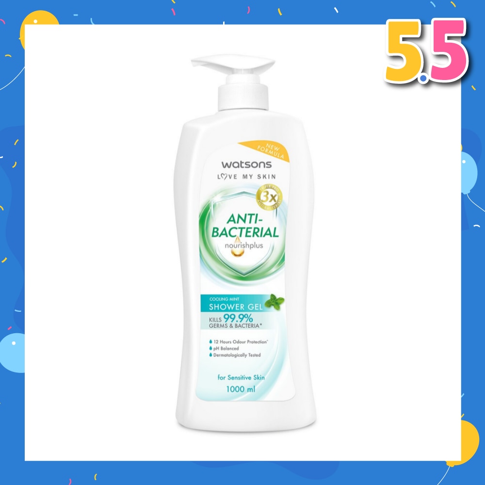 Anti-Bacterial Cooling Mint Shower Gel (For Sensitive Skin) 1000ml