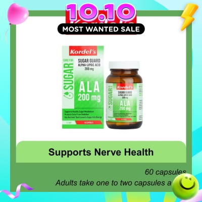 KORDEL'S Sugar Guard Alpha Lipoic Acid 200mg 60s image