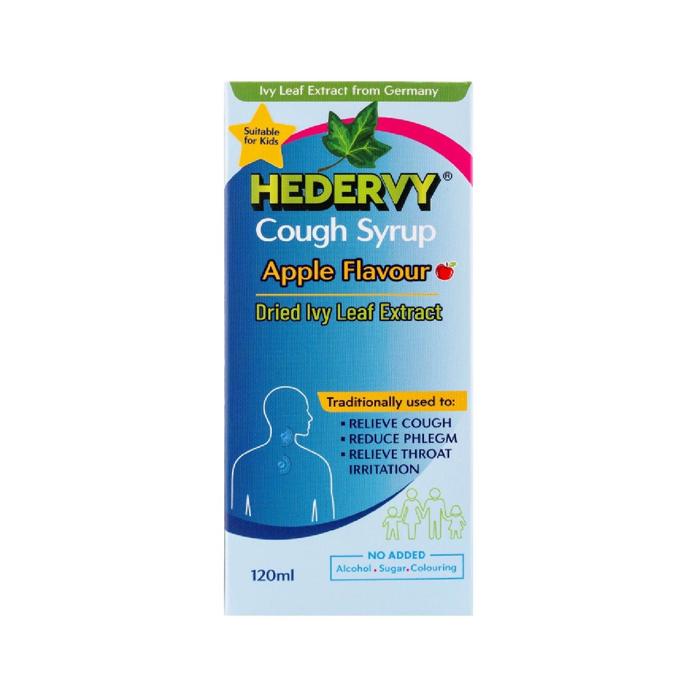 Cough Syrup Apple (Suitable For Kids, To Relieve Cough, Reduce Phlegm & Relieve Throat Irritation) 120ml