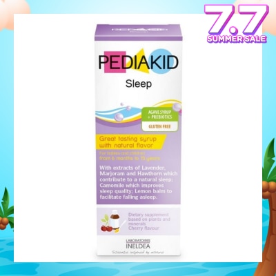 PEDIAKID Gluten Free Agave Syrup + Probiotcs For Improving Sleep Quality Natural Cherry Flavour (From 6mths to 15yrs Old) 125ml (Expiry: Dec`2025)