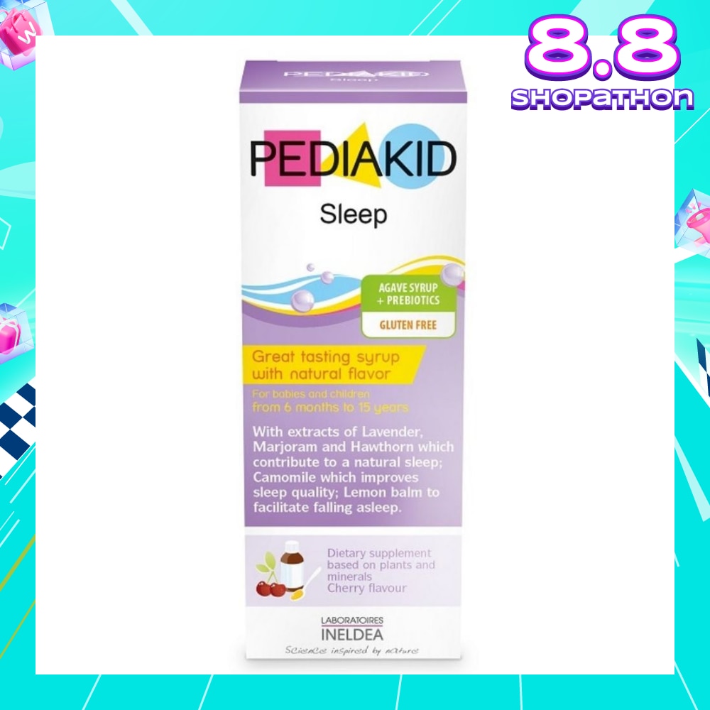 Gluten Free Agave Syrup + Probiotcs For Improving Sleep Quality Natural Cherry Flavour (From 6mths to 15yrs Old) 125ml