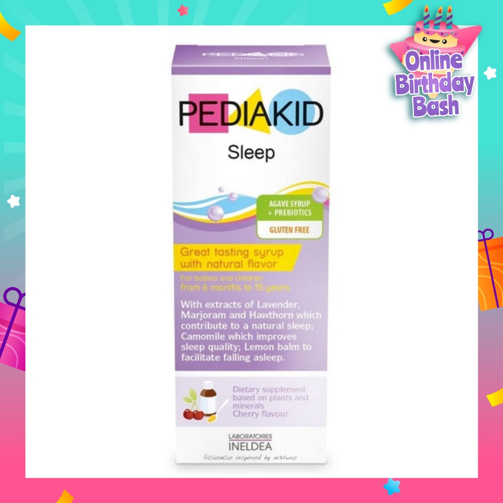 Gluten Free Agave Syrup + Probiotcs For Improving Sleep Quality Natural Cherry Flavour (From 6mths to 15yrs Old) 125ml (Expiry: Dec`2025)
