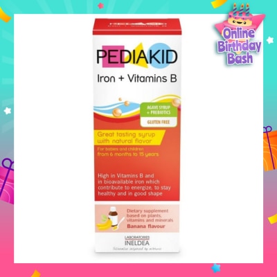 PEDIAKID Gluten Free Agave Syrup + Banana Flavoured Probiotics For Maintaining Health and Energize Body 125ml