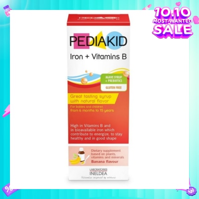 PEDIAKID Gluten Free Agave Syrup + Banana Flavoured Probiotics For Maintaining Health and Energize Body 125ml