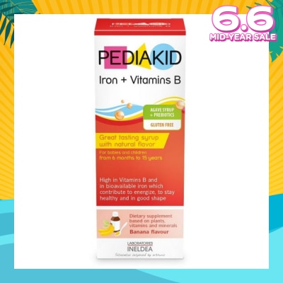 PEDIAKID Gluten Free Agave Syrup + Banana Flavoured Probiotics For Maintaining Health and Energize Body 125ml