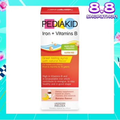PEDIAKID Gluten Free Agave Syrup + Banana Flavoured Probiotics For Maintaining Health and Energize Body 125ml