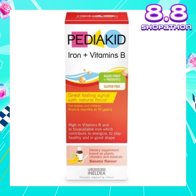 PEDIAKID Gluten Free Agave Syrup + Banana Flavoured Probiotics For Maintaining Health and Energize Body 125ml
