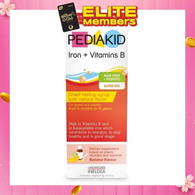 PEDIAKID Gluten Free Agave Syrup + Banana Flavoured Probiotics For Maintaining Health and Energize Body 125ml