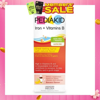 PEDIAKID Gluten Free Agave Syrup + Banana Flavoured Probiotics For Maintaining Health and Energize Body 125ml