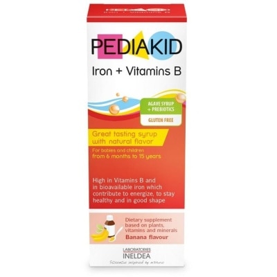 PEDIAKID Gluten Free Agave Syrup + Banana Flavoured Probiotics For Maintaining Health and Energize Body 125ml