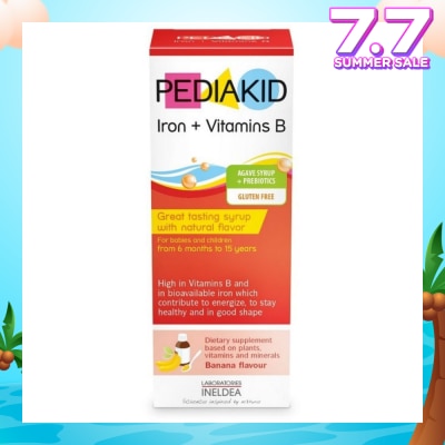 PEDIAKID Gluten Free Agave Syrup + Banana Flavoured Probiotics For Maintaining Health and Energize Body 125ml