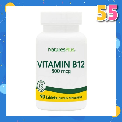 NATURE'S PLUS Vitamin B-12 500mg Tablet Gluten Free (High Potency) 90s