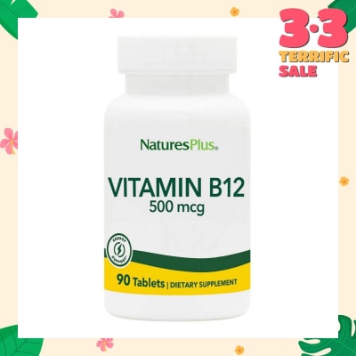 NATURE'S PLUS Vitamin B-12 500mg Tablet Gluten Free (High Potency) 90s