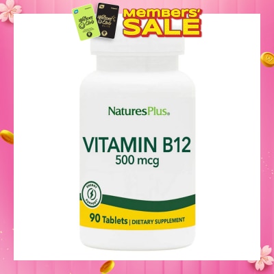 NATURE'S PLUS Vitamin B-12 500mg Tablet Gluten Free (High Potency) 90s