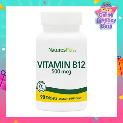 NATURE'S PLUS Vitamin B-12 500mg Tablet Gluten Free (High Potency) 90s