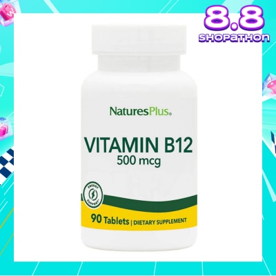 NATURE'S PLUS Vitamin B-12 500mg Tablet Gluten Free (High Potency) 90s