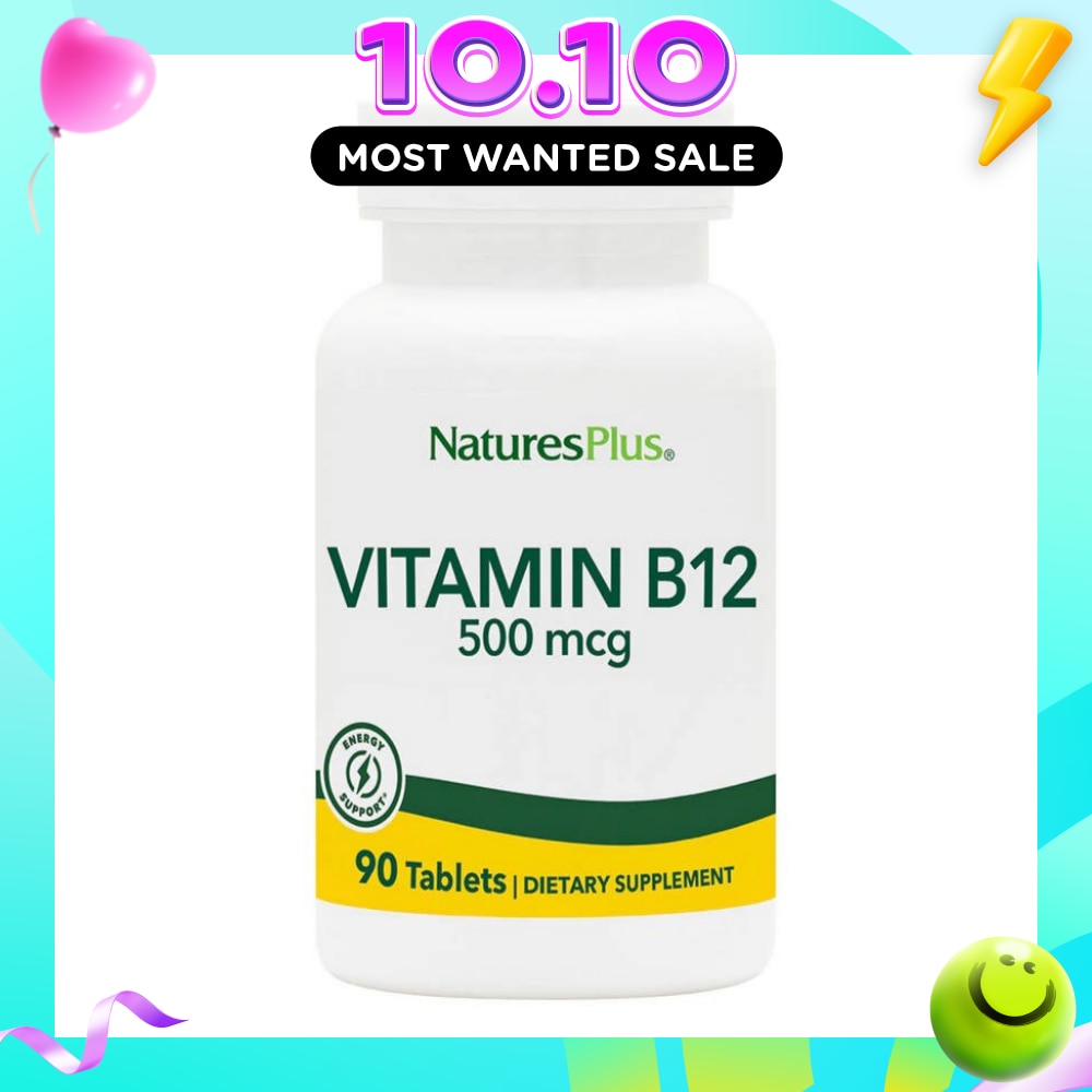 Vitamin B 12 500mg Tablet Gluten Free (High Potency) 90s image