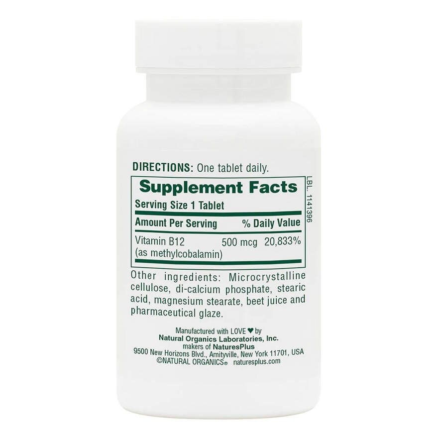 Vitamin B-12 500mg Tablet Gluten Free (High Potency) 90s