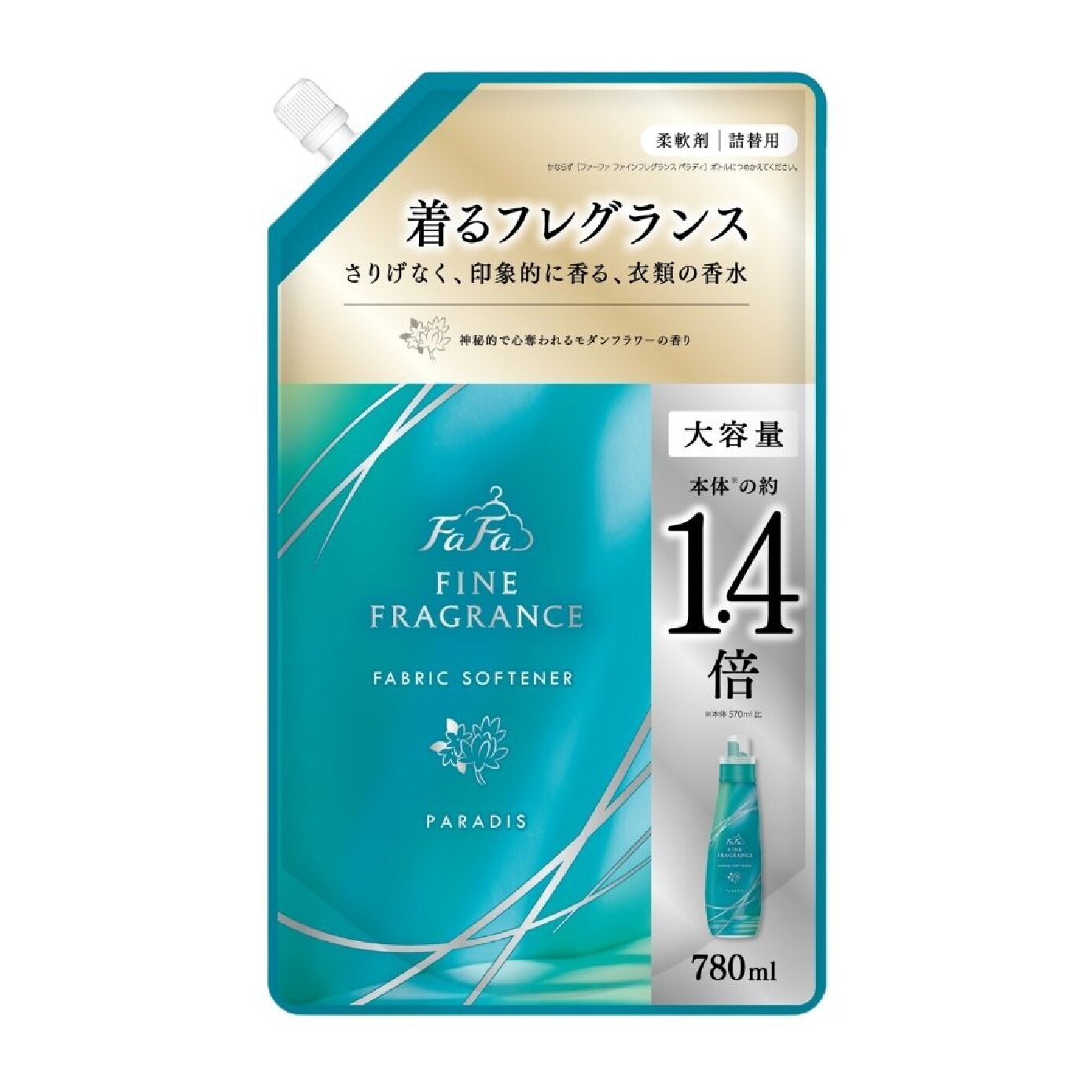 Fine Fragrance Fabric Softener Paradis Refill Pack 780ml