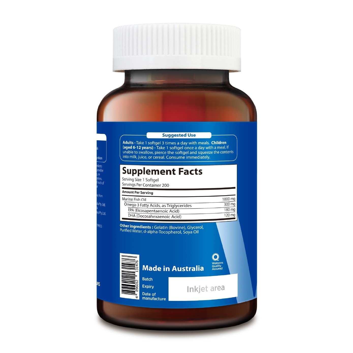 Omega 3 Fish Oil Softgel 1000Mg 200s image