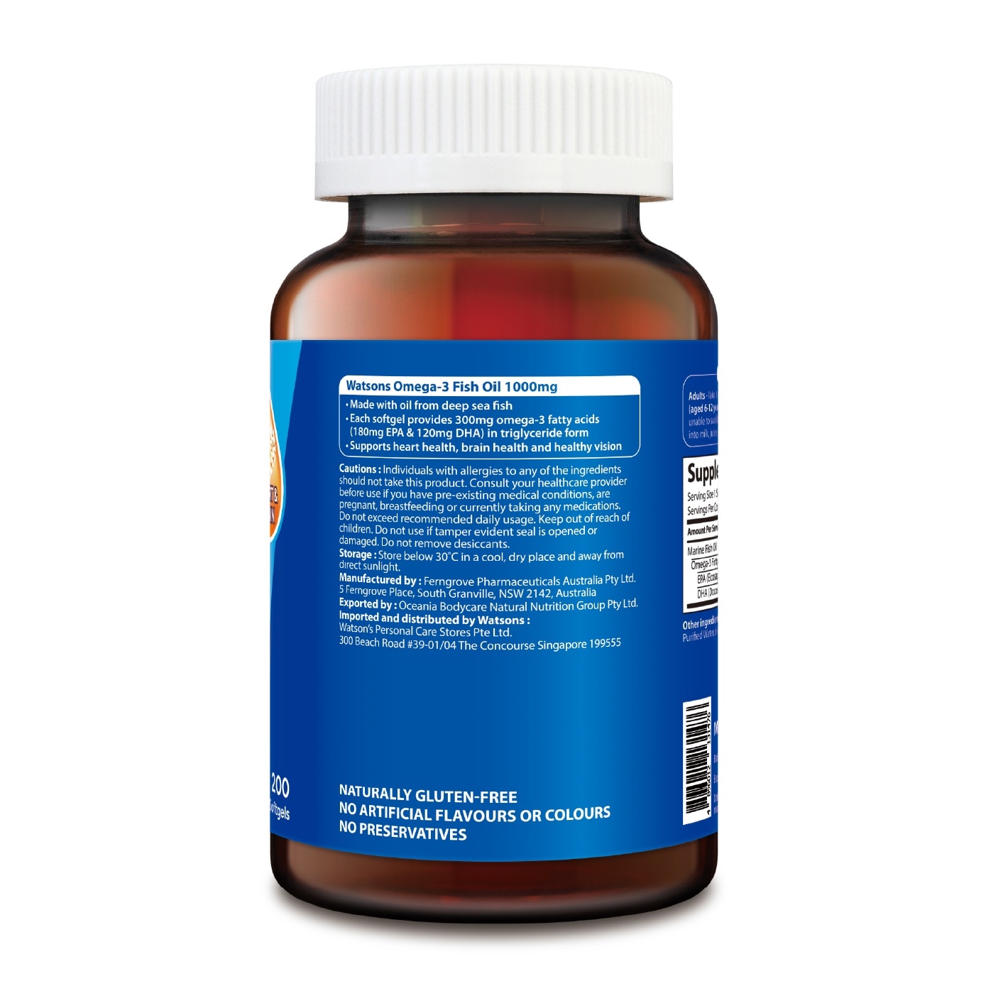 Omega 3 Fish Oil Softgel 1000Mg 200s image