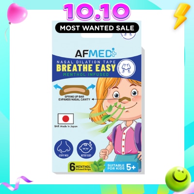 AF MEDI Kids Breathe Easy Nasal Dilation Tape Menthol Infused Strip 6s image
