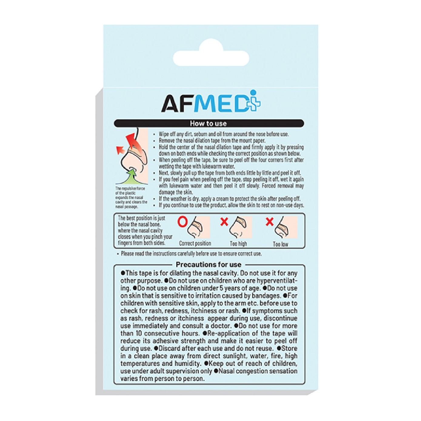 Kids Breathe Easy Nasal Dilation Tape Menthol Infused Strip 6s
