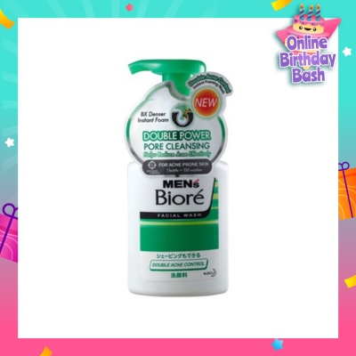 MEN'S BIORE Double Acne Control Instant Foaming Wash