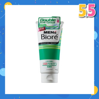 MEN'S BIORE Double Acne Control Facial Wash