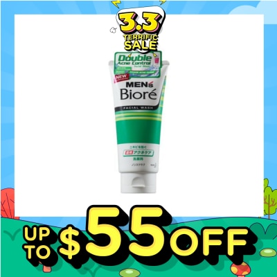 MEN'S BIORE Double Acne Control Facial Wash
